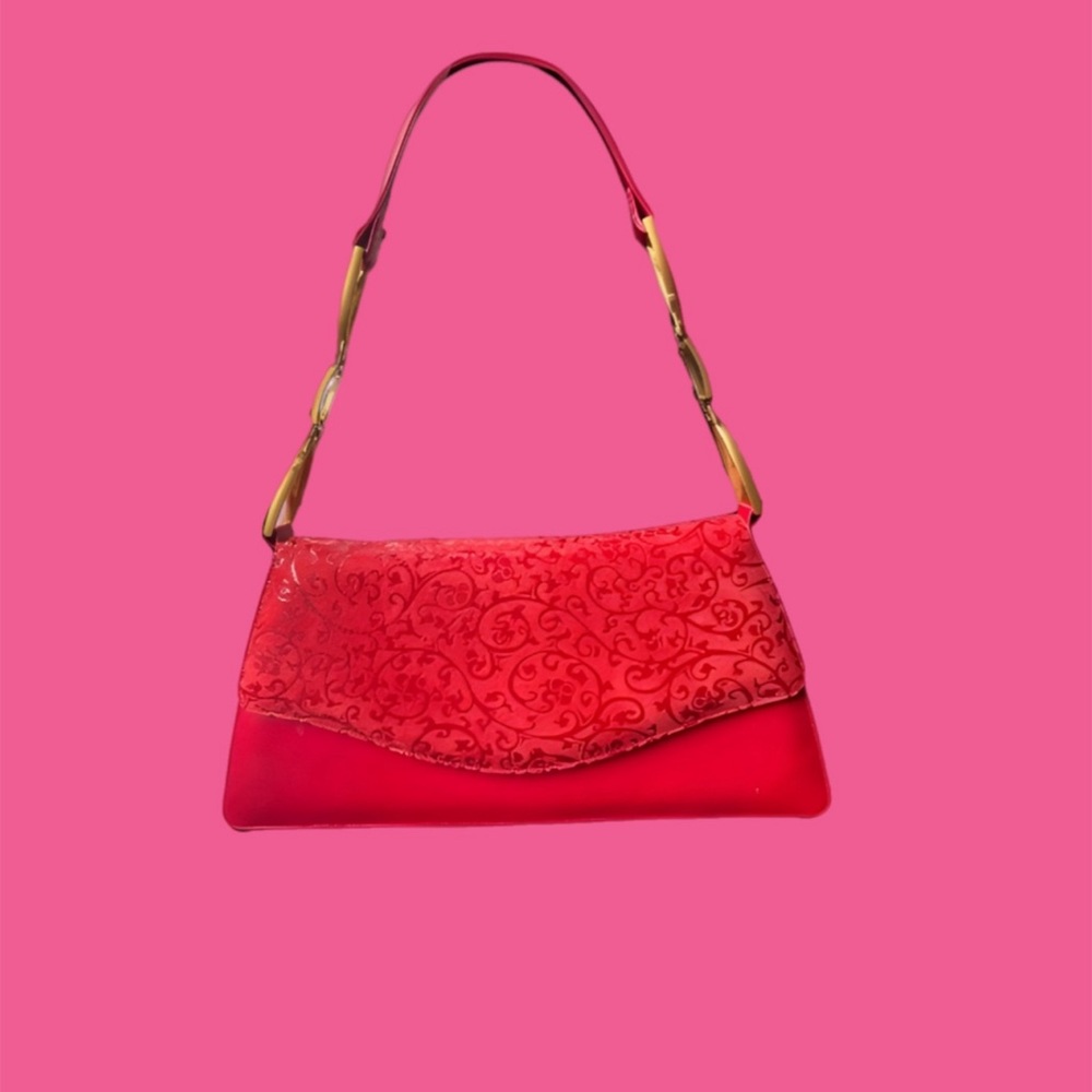 Rare Ofelia Kahlo Red Floral HandBag